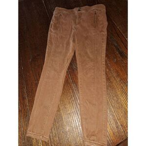 Size 6 28 LOFT Made and Loved Double Button Zip Pockets Brown Pants Mid Rise